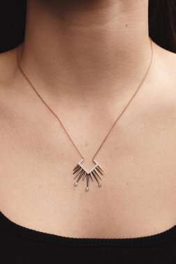 Parlak Elmas Kolyeler ve Altın Mücevherler