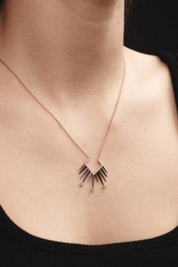 Parlak Elmas Kolyeler ve Altın Mücevherler