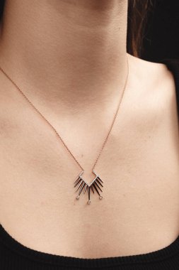 Parlak Elmas Kolyeler ve Altın Mücevherler