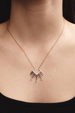 Parlak Elmas Kolyeler ve Altın Mücevherler