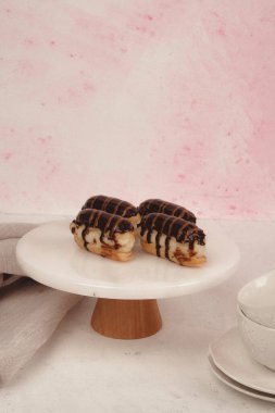 Decadent chocolate covered eclair, a true treat