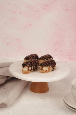 Decadent chocolate covered eclair, a true treat