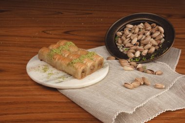 Taze Pişmiş Baklava Parçalarının Yakın Çekimi