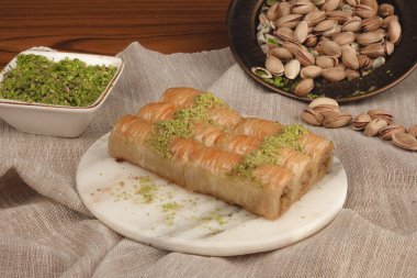 Taze Pişmiş Baklava Parçalarının Yakın Çekimi