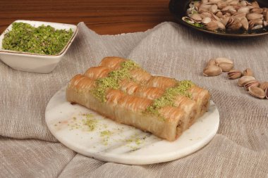 Taze Pişmiş Baklava Parçalarının Yakın Çekimi