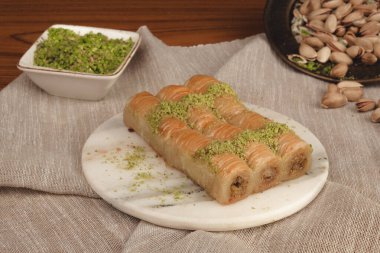 Taze Pişmiş Baklava Parçalarının Yakın Çekimi