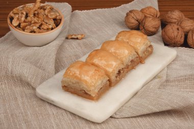 Taze Pişmiş Baklava Parçalarının Yakın Çekimi