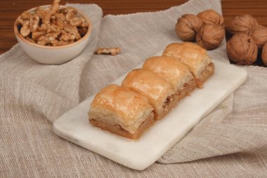 Taze Pişmiş Baklava Parçalarının Yakın Çekimi