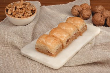 Taze Pişmiş Baklava Parçalarının Yakın Çekimi