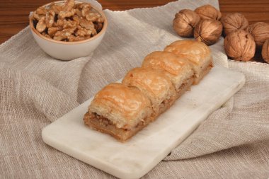 Taze Pişmiş Baklava Parçalarının Yakın Çekimi