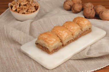 Taze Pişmiş Baklava Parçalarının Yakın Çekimi