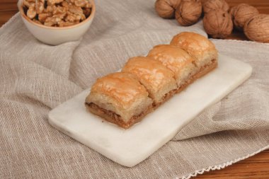 Taze Pişmiş Baklava Parçalarının Yakın Çekimi