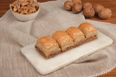 Taze Pişmiş Baklava Parçalarının Yakın Çekimi