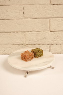 Renkli Lokum Parçaları Yakın plan