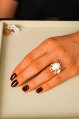 Kadınlar için Zarif Elmas ve Altın Mücevher