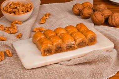 Taze Pişmiş Baklava Parçalarının Yakın Çekimi