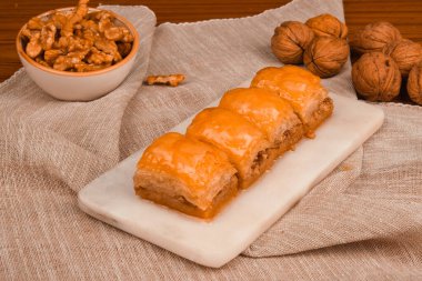 Taze Pişmiş Baklava Parçalarının Yakın Çekimi