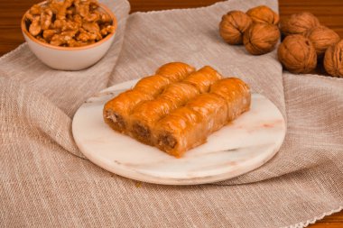 Taze Pişmiş Baklava Parçalarının Yakın Çekimi