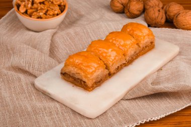 Taze Pişmiş Baklava Parçalarının Yakın Çekimi