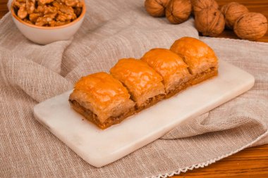 Taze Pişmiş Baklava Parçalarının Yakın Çekimi