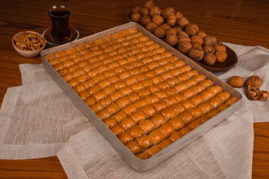 Lezzetli Tatlı Pistachio Baklava