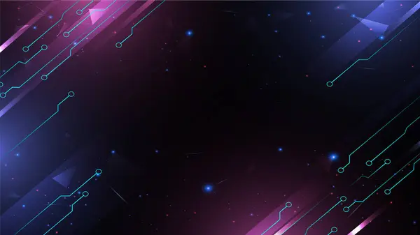 Gelecekçi teknoloji mavi ve mor arkaplan tasarımı