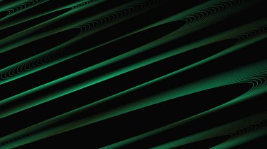 Siyah arkaplan dizaynındaki uzun yeşil çizgileri özetle