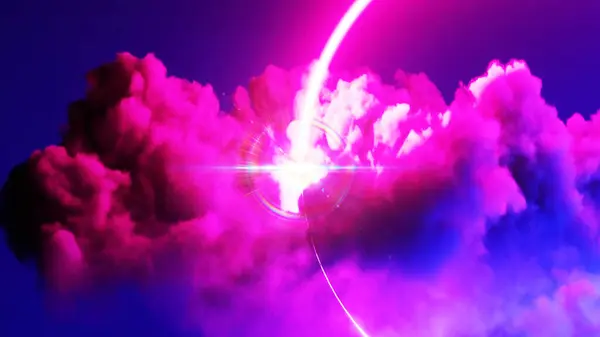 Çok renkli Duman ve Yuvarlak Işık Duman Kağıdı