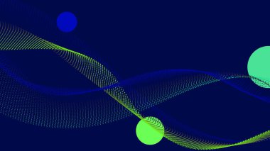 Koyu ve açık yeşil dairesel sıçrama ve mavi Linktree Arkaplanı üzerinde Modern katmanlar