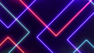 Mavi arkaplanda çok renkli neon çizgiler