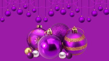 Mor parıltılı top Minimalist Estetik arka plan tasarımı