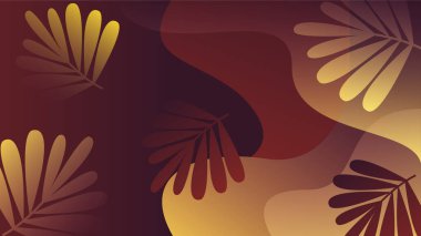 Düz minimalist soyut sonbahar rengi moda arkaplan tasarımı bırakır