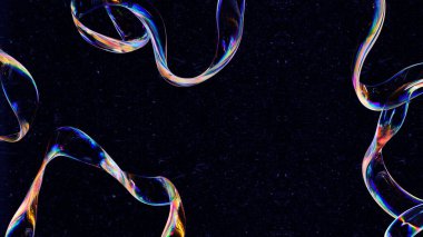 Siyah arkaplanda mavi çizim