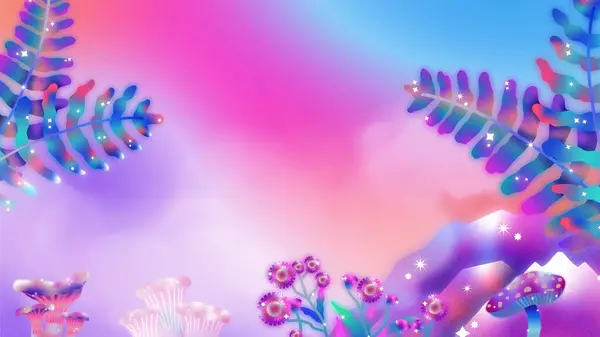 Beyaz mavi ve mor minimalist zoom sanal arkaplan tasarımı