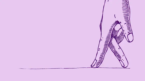 Kalem çizimi el Vintage Groovy arkaplan tasarımı