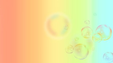 Mavi turuncu gökkuşağı renginde beyaz baloncuklar