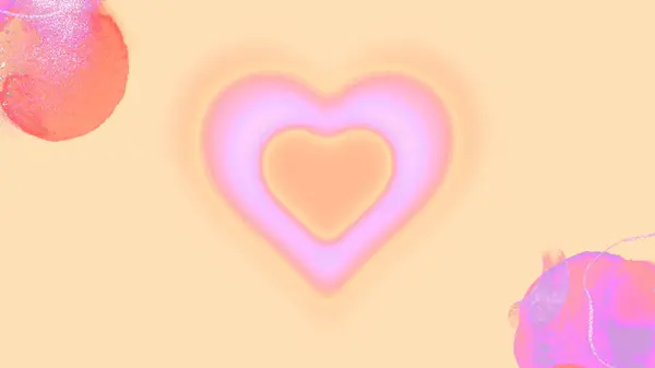 Bej soyut arkaplanda pembe renk kalp tasarımı