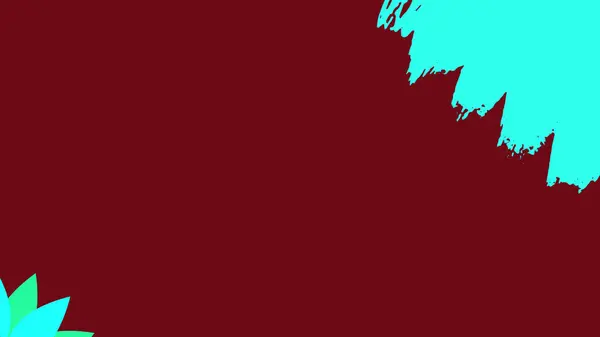 Basit kestane rengi arkaplan tasarımında deniz yeşili köşe fırçası sıçraması