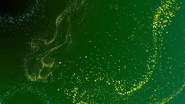 Yeşil gradyan üzerinde Altın Parıltı tasarımı