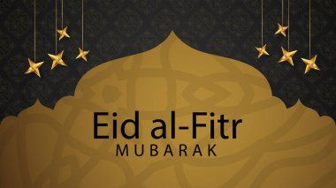 Asılı altın yıldızlı siyah ve altın arkaplan tasarımı