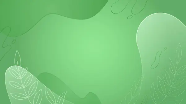 Çizgi film yaprakları ile en az açık yeşil arkaplan tasarımı