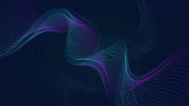 Gelecekçi teknoloji dalgaları arka plan tasarımını çiziyor