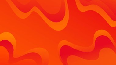 Sıcak soyut kırmızı ve sarı dalga arkaplan tasarımı