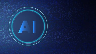 Dijital teknoloji yapay zeka arka plan tasarımı