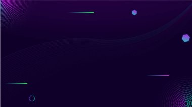 Renkli çizgi sanat tasarımı ile fütürist koyu mavi arkaplan