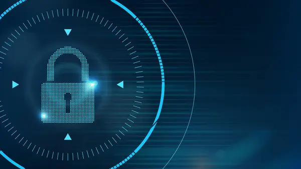 Mavi soyut dijital veri koruma arkaplan tasarımı