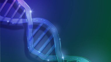 3D yüzen DNA dalgalanma efekti arka plan tasarımı