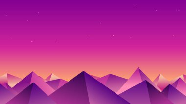 Açık gökyüzü resimleme arkaplan tasarımına sahip soyut dağlar