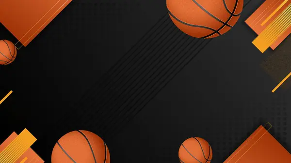 soyut siyah ve turuncu basketbol arka plan tasarımı