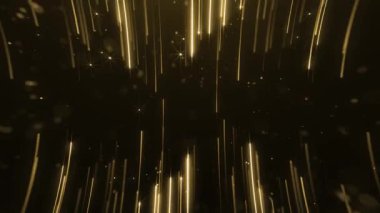 Siyah ve altın zarif parçacıklar hareket grafiği dijital hareket grafiği